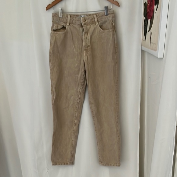 Zara Cream Straight Leg Jeans - Picture 1 of 4
